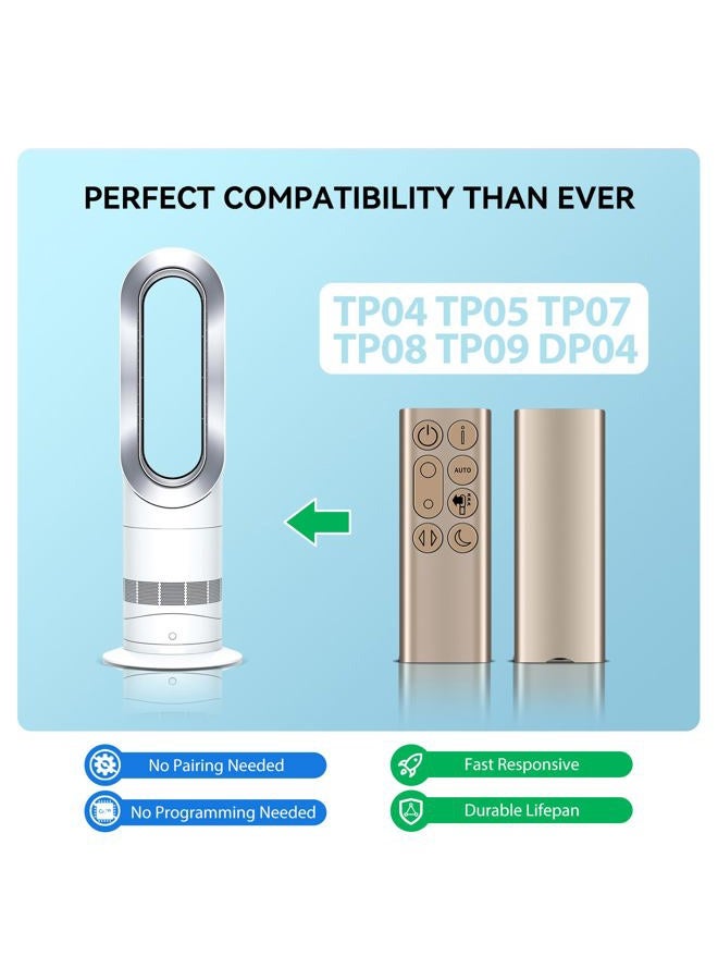 ZWP New Replacement Remote Control Compatible for Dyson DP04 TP04 TP06 TP07 TP7A TP09 Pure Humidify+Cool Cryptomic Fan（Gold） - Image 2