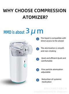 Angmei Automatic Medical Portable Steam Inhaler，Electronic Mesh ultrasonic steamer Inhaler for Adults and Children，Relieve Allergies, Asthma and Breathing Problems  - Image 3