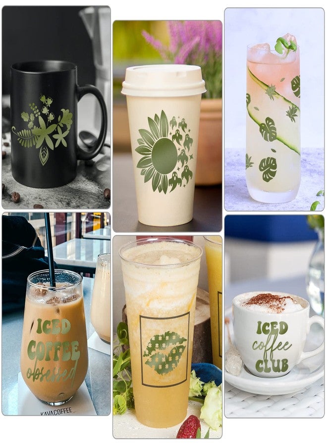 VINYL FROG Olive Green Adhesive Vinyl Roll 12" x10ft Olive Green Craft Vinyl Matte Green Permanent Vinyl for Home Decor, Mug, Car, and Other Stickers - Image 4