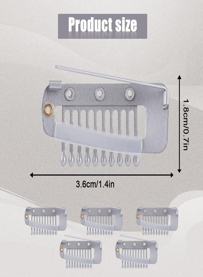 XIHIRCD 6pcs Chunni Clips With Safety Pins, Stainless Steel Hidden Wig Clips for Hair Extensions, Dupatta Setting Grip - Image 2