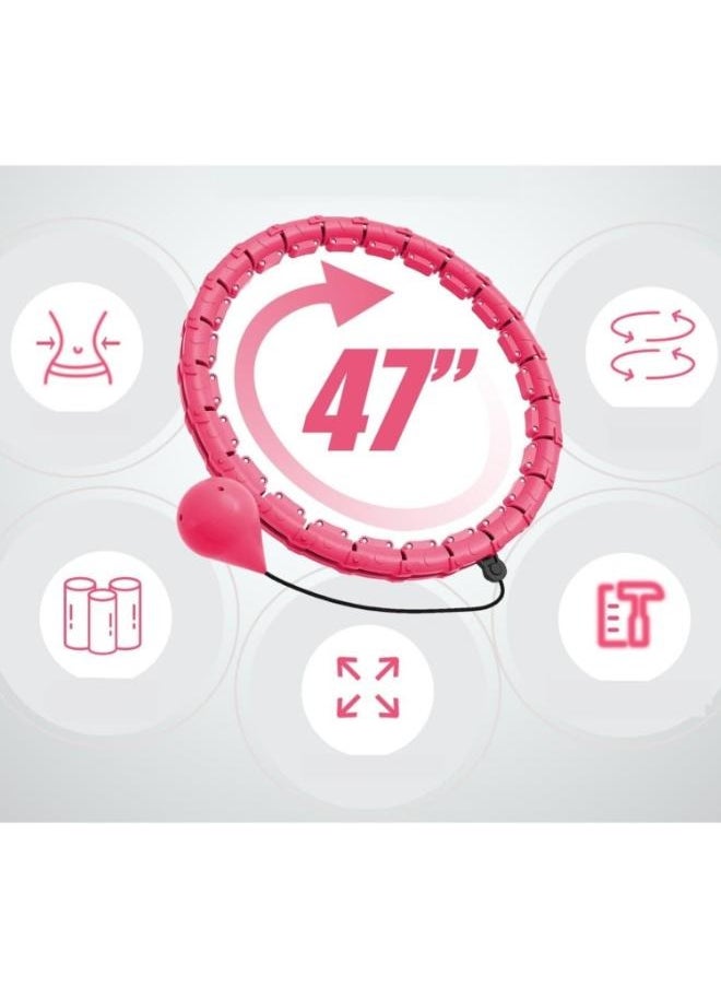 Eoptify Hula Hoops 24 Knots Hula Hoop Fitness Adult Exercise Ring for Man and Women Smart Waist Noiseless Hula Hoop weighted Ball infinity Hula Hoop for Exercise and fitness at home  - Image 3