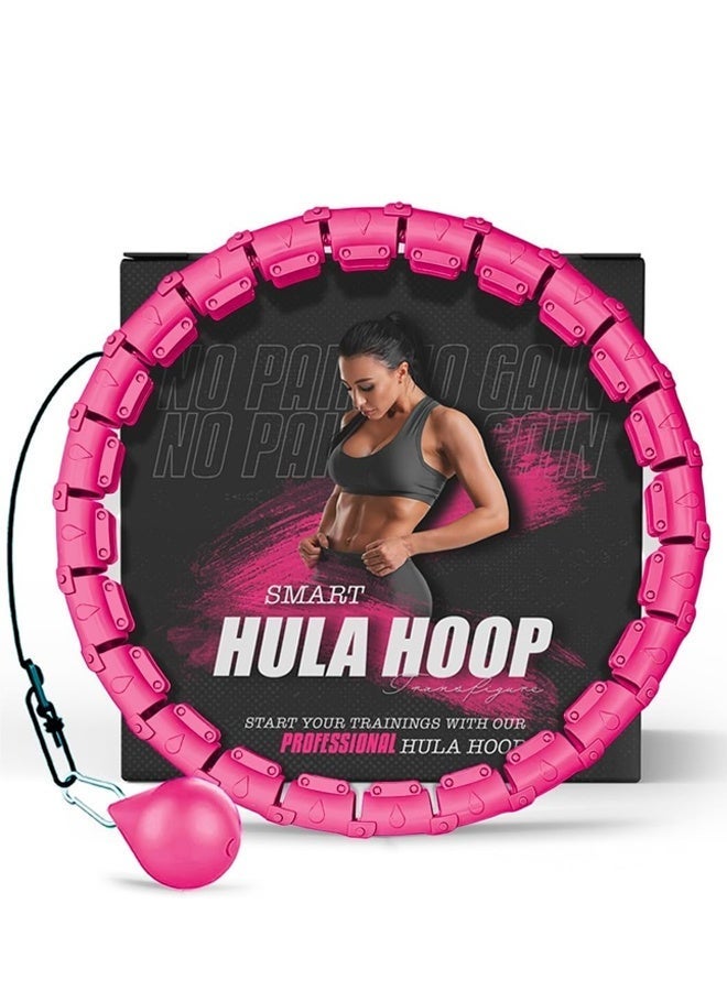 Eoptify Hula Hoops 24 Knots Hula Hoop Fitness Adult Exercise Ring for Man and Women Smart Waist Noiseless Hula Hoop weighted Ball infinity Hula Hoop for Exercise and fitness at home - Image 1