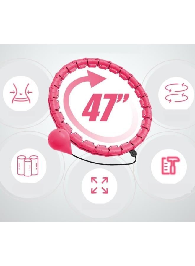 Eoptify Hula Hoops 24 Knots Hula Hoop Fitness Adult Exercise Ring for Man and Women Smart Waist Noiseless Hula Hoop weighted Ball infinity Hula Hoop for Exercise and fitness at home - Image 3