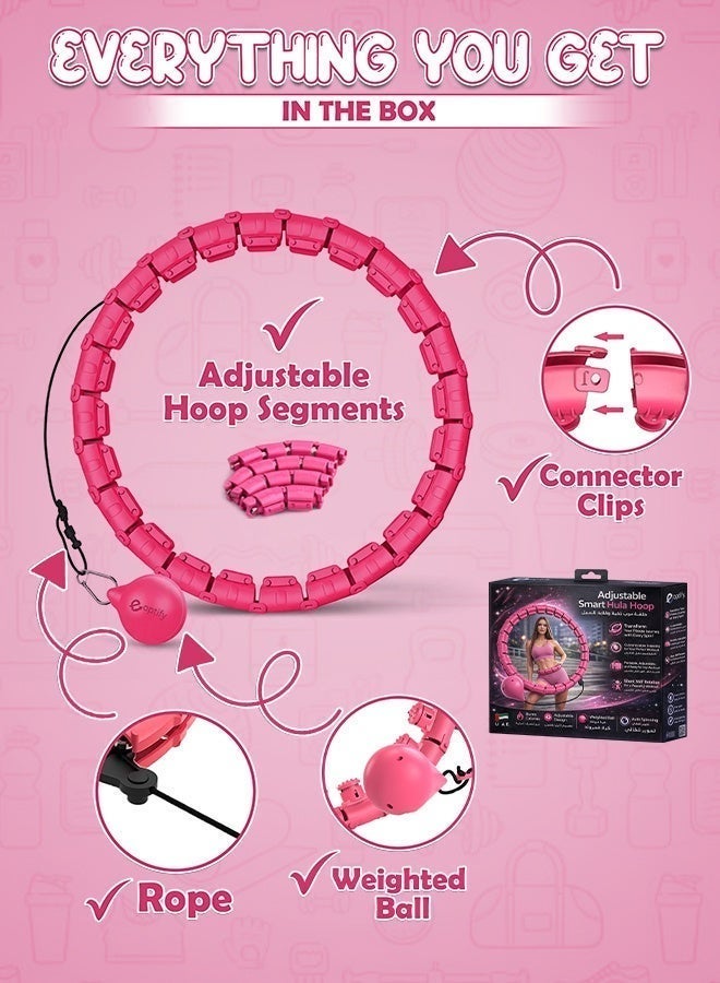 Eoptify Hula Hoops 24 Knots Hula Hoop Fitness Adult Exercise Ring for Man and Women Smart Waist Noiseless Hula Hoop weighted Ball infinity Hula Hoop for Exercise and fitness at home - Image 5