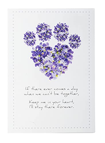 Dog Speak Pet Sympathy Card – “If There Ever Comes a Day...” – Memorial Card with Purple Floral Pawprint Design and Envelope – 4.75" x 6.75" - Image 2