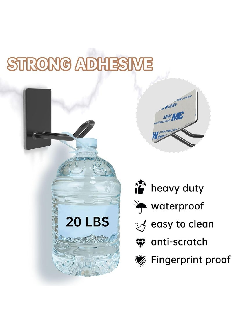 4 Pcs Self-Adhesive Stainless Steel Hooks – Towel, Robe, Hat for Kitchen and Bathroom (Black) - Image 4