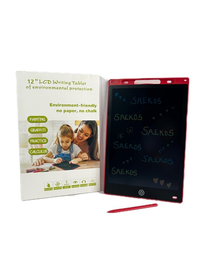 SAEKOS 12 Inch LCD Writing Tablet for Kids Multi Colour Drawing Board Electronic Writing Pad for Doodling Learning Drawing and Note Taking - Image 3