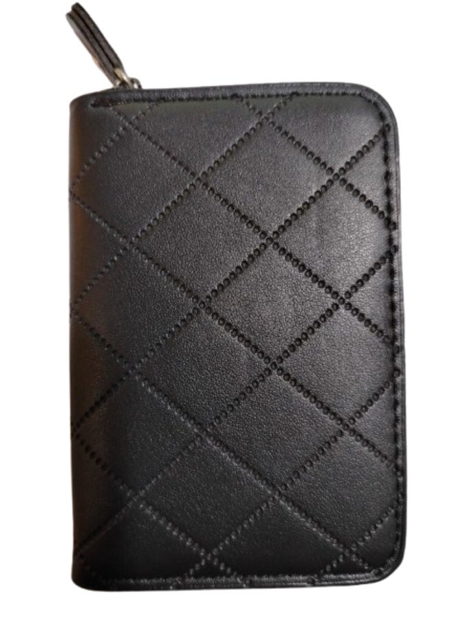 Generic Leather Zipper Wallet for Men Small 11 Card Holder  - Image 1