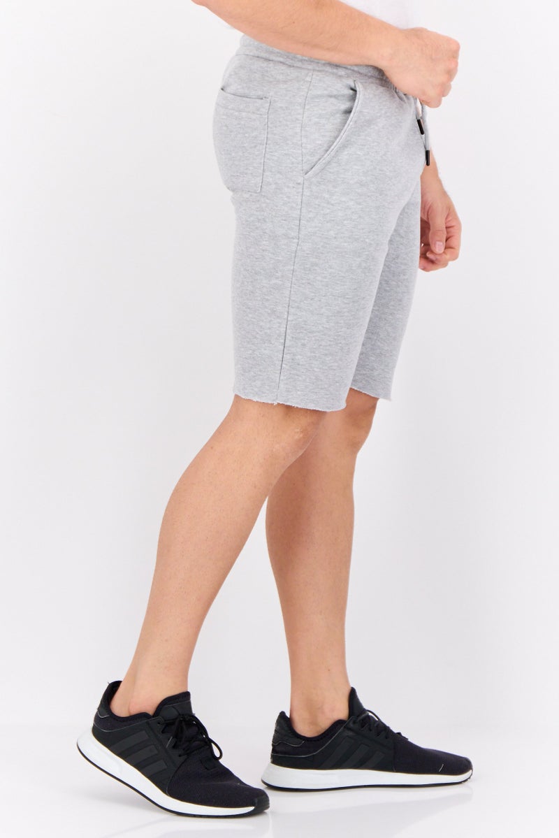 GAS Men Brand Logo Basic Shorts, Heather Grey - Image 3