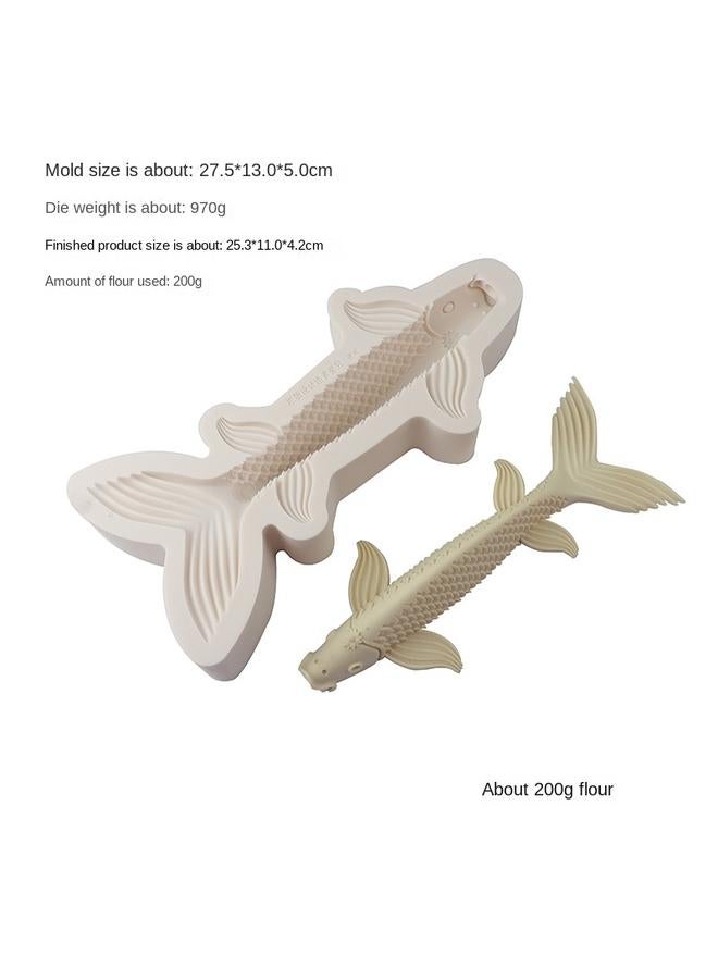 Bluejw Pattern Pasta Pastry Silicone Mold Three-dimensional Koi Fish Flower Cake Steamed Bread Mold Birthday Cake Decoration Fish Mold  - Image 1