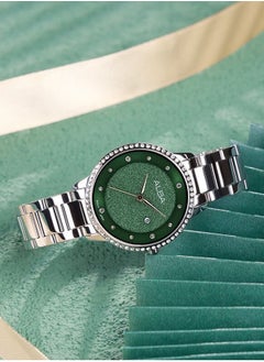 Alba ALBA series elegant classic new exquisite waterproof simple temperament quartz movement stainless steel strap Japanese and Korean watches women's watch green dial AH7W27X1  - Image 4