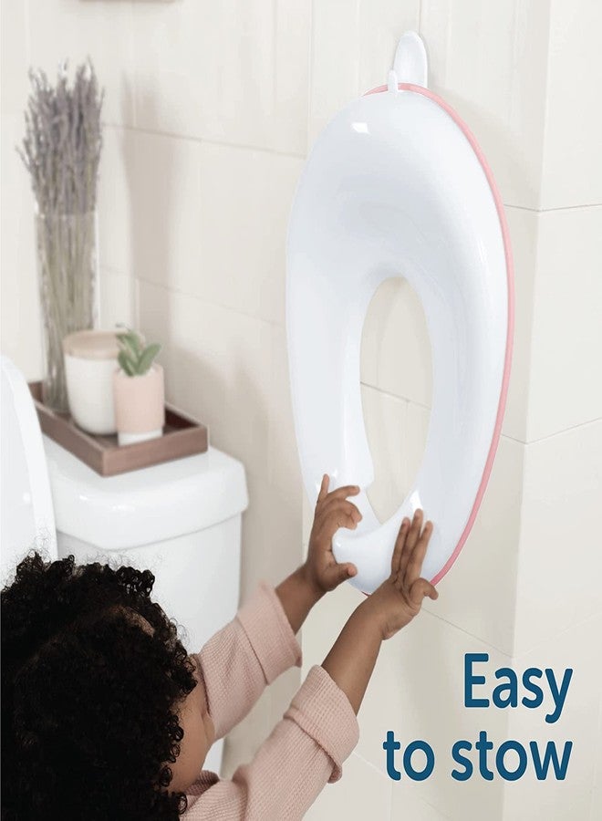 SORATH Baby Toilet Training Seat with Anti-Slip Base | Soft Smooth Surface & Splash Guard | Secure Fit Portable Potty Trainer Seat for Toddlers, Boys & Girls (Pink) - Image 3