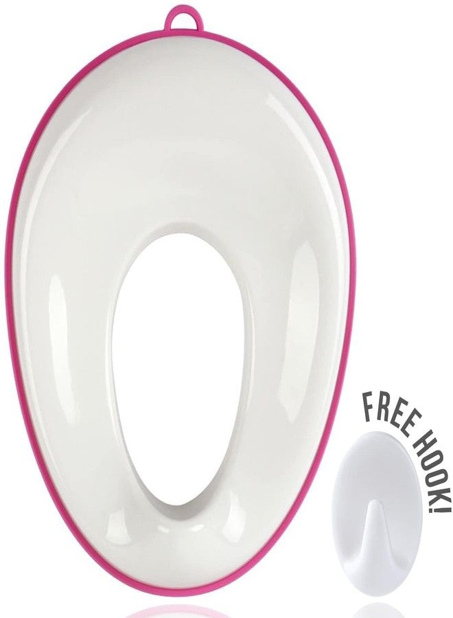 SORATH Baby Toilet Training Seat with Anti-Slip Base | Soft Smooth Surface & Splash Guard | Secure Fit Portable Potty Trainer Seat for Toddlers, Boys & Girls (Pink) - Image 2