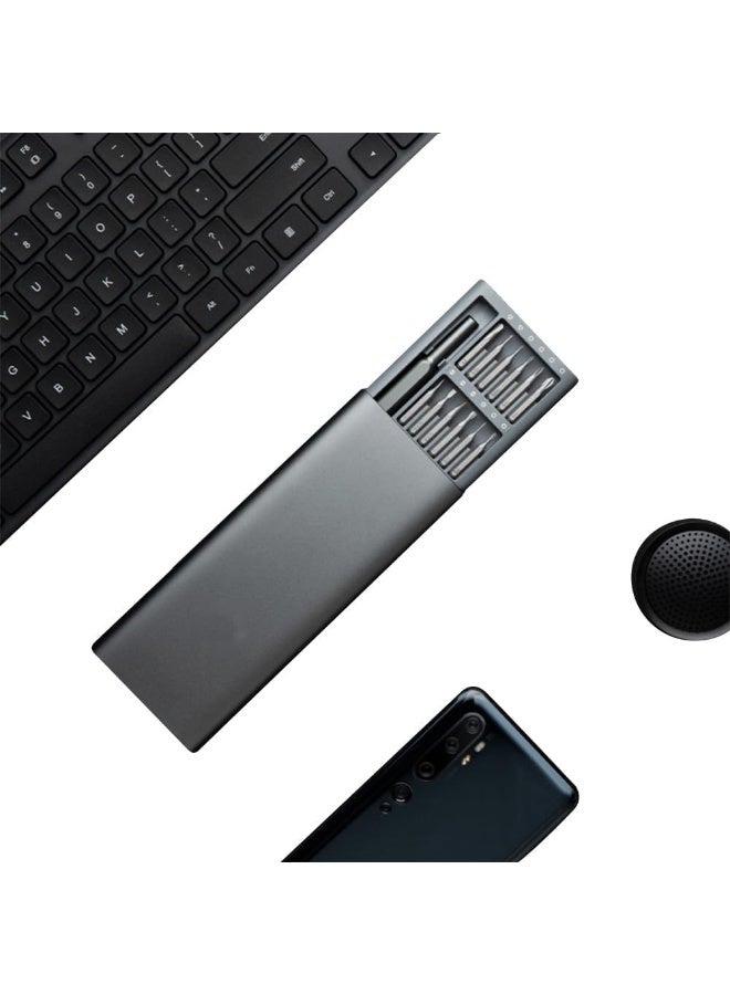 24-bit Precision Screwdriver Set with Rust-Resistant Magnetic Bits and Pop-up Storage Box - Image 1