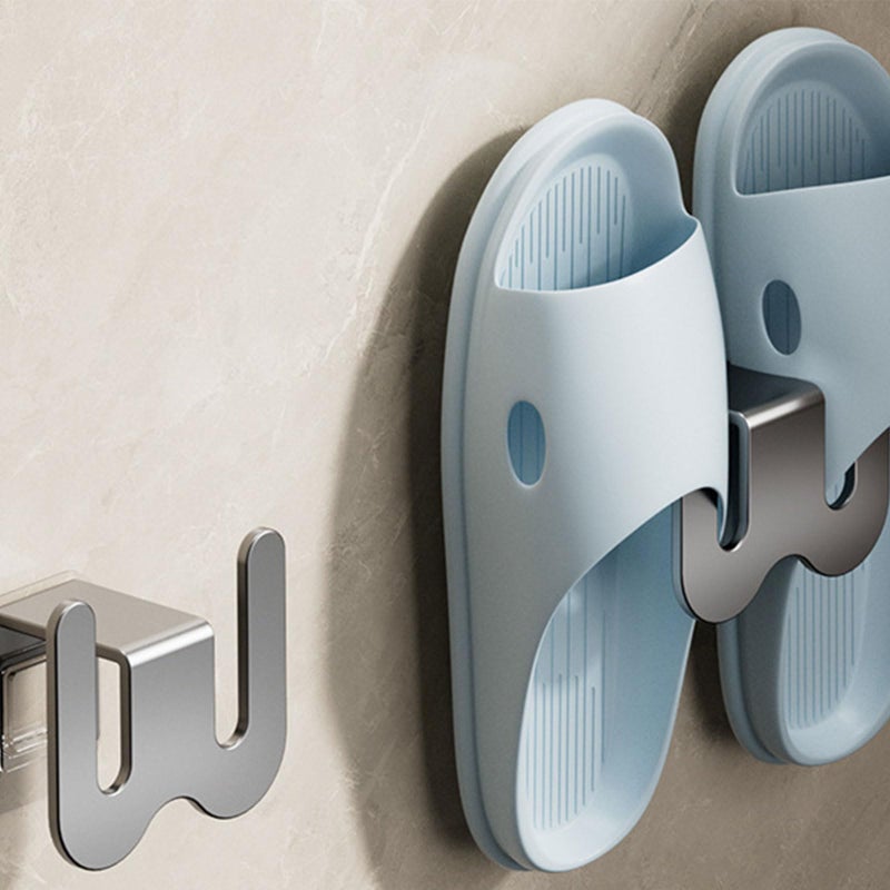Over Door Shoe Organizer Wall Mounted Slipper Rack Without Drilling 3 White - Image 4
