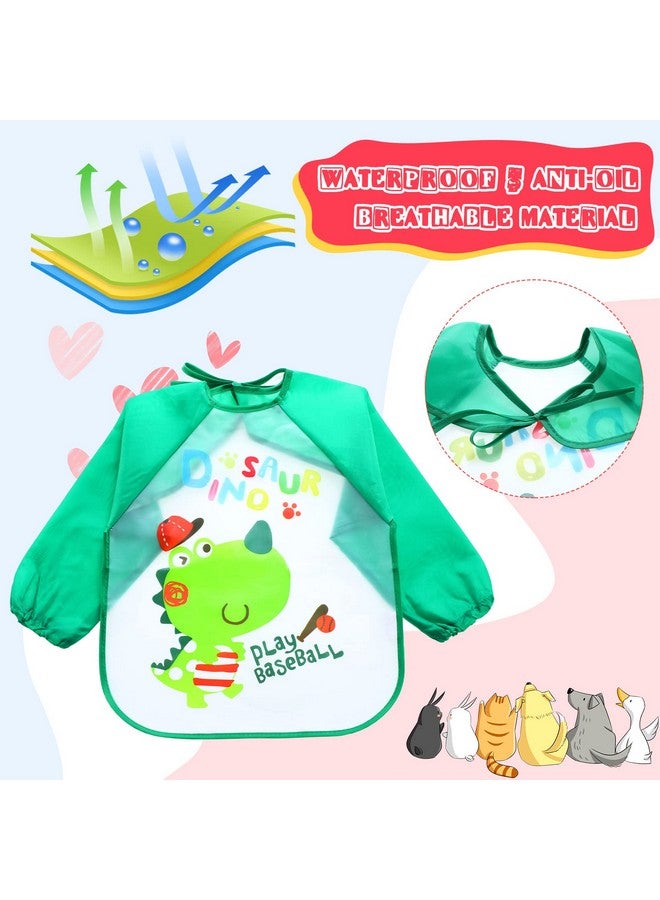 Jeere 36 Pcs Kids Art Smocks Bulk Toddler Smocks for Painting Waterproof Children's Paint Aprons Colorful Washable Long Sleeve Crafts Supplies for Classroom Baby Boys Girls Aged 1-4 Years - Image 4