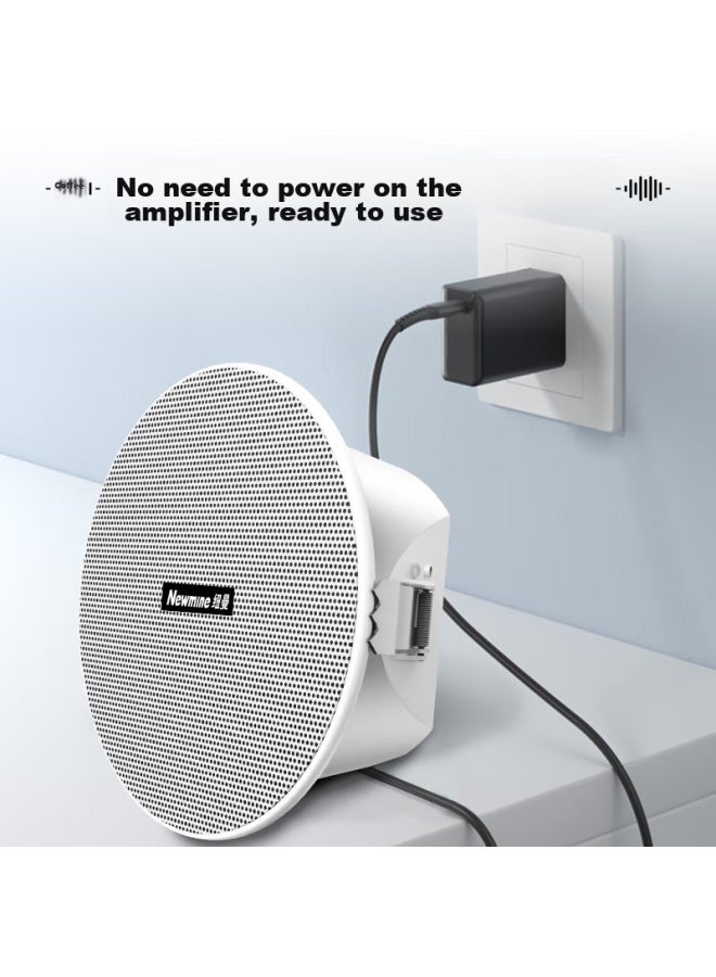 Newmine K-908a Wireless Bluetooth Ceiling Speaker Set, Recessed Active Background Music Speaker With Built-in Amplifier For Ceiling-mounted Broadcast System, Home Use, One-to - Image 3