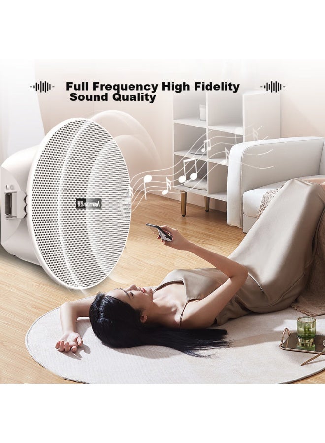 Newmine K-908a Wireless Bluetooth Ceiling Speaker Set, Recessed Active Background Music Speaker With Built-in Amplifier For Ceiling-mounted Broadcast System, Home Use, One-to - Image 5