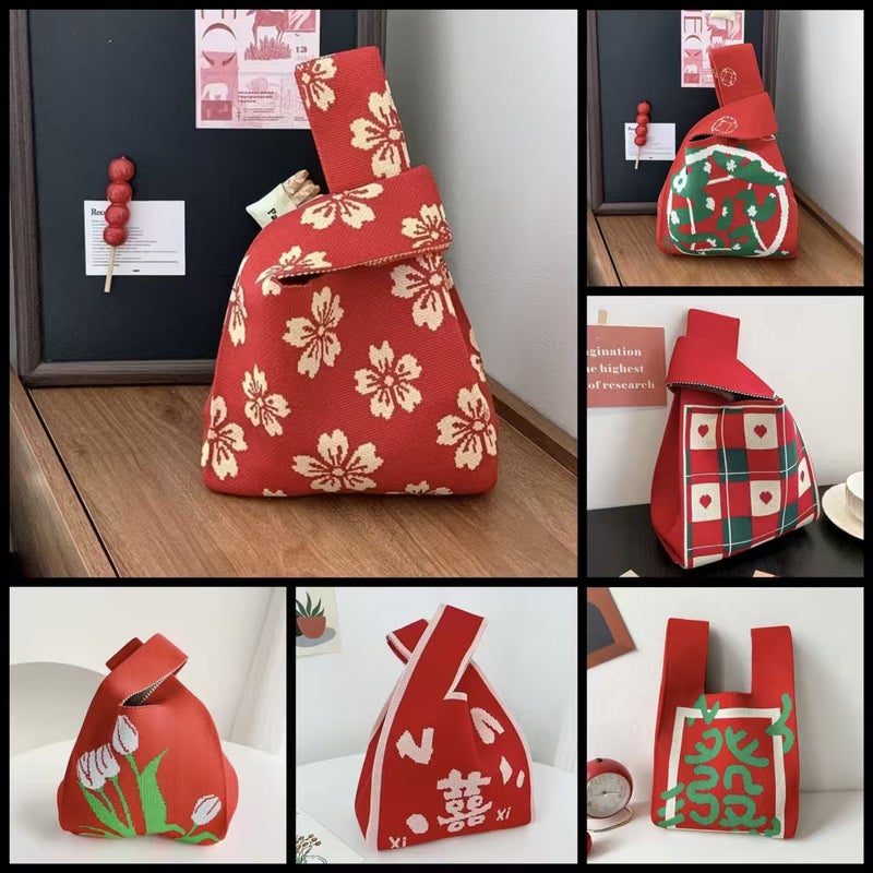 High-Quality Thickened Birthday Party Baby Gift Bag Polyester Knitted Bag Gift Woven Bag Handbag Tote Bag - Image 2