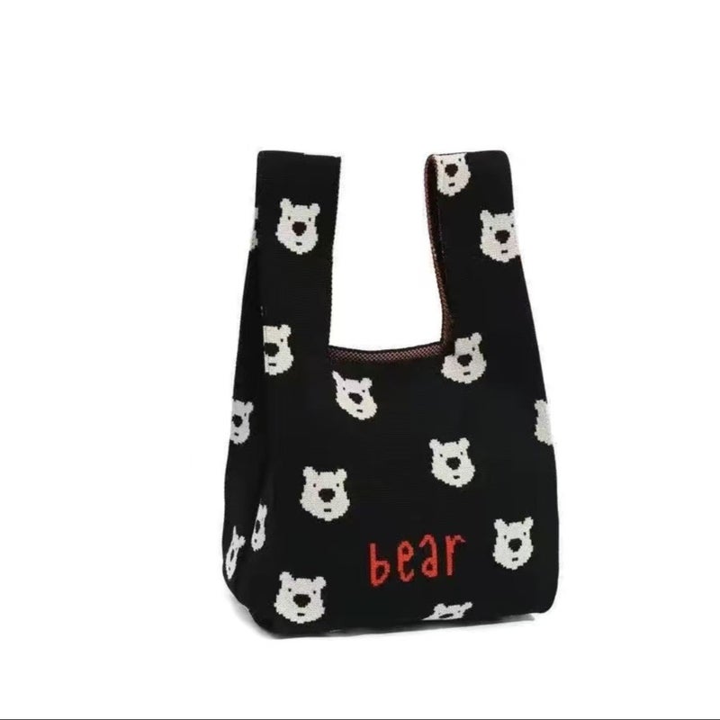 High-Quality Thickened Birthday Party Baby Gift Bag Polyester Knitted Bag Gift Woven Bag Handbag Tote Bag - Image 1