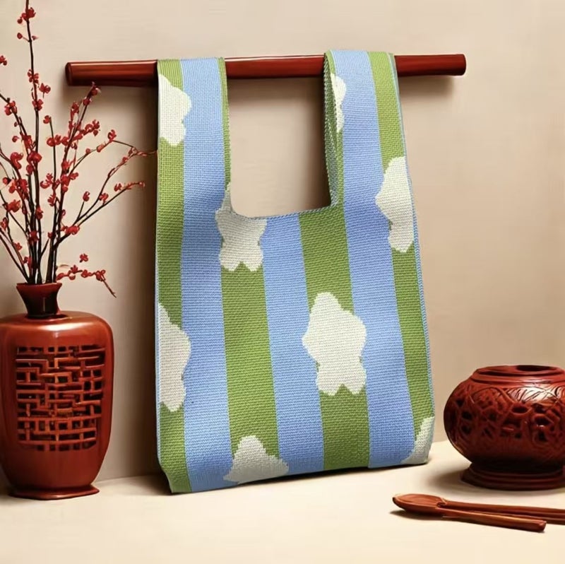 High-Quality Thickened Birthday Party Baby Gift Bag Polyester Knitted Bag Gift Woven Bag Handbag Tote Bag - Image 3