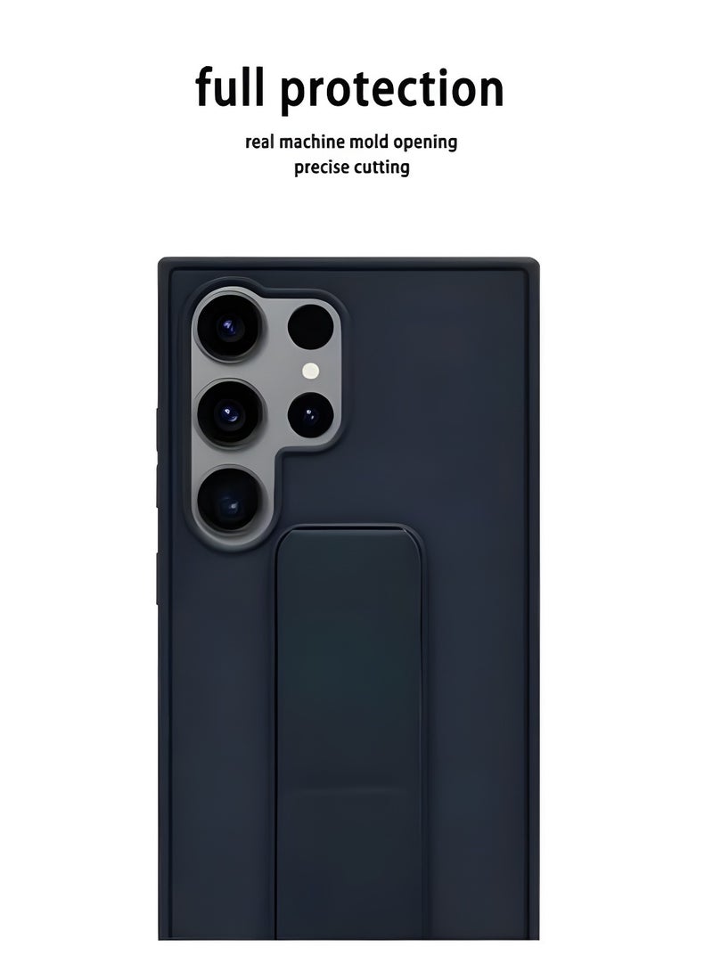 جراب Samsung Galaxy S25 Ultra مع حزام يد عمودي وأفقي مع حامل مغناطيسي للسيارة لهاتف Samsung Galaxy S25 Ultra مقاس 6.9 بوصة - Image 3