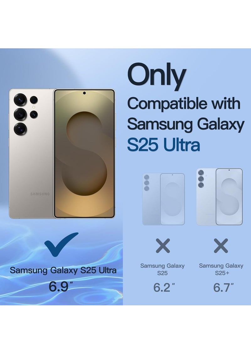 جراب Samsung Galaxy S25 Ultra مع حزام يد عمودي وأفقي مع حامل مغناطيسي للسيارة لهاتف Samsung Galaxy S25 Ultra مقاس 6.9 بوصة - Image 2