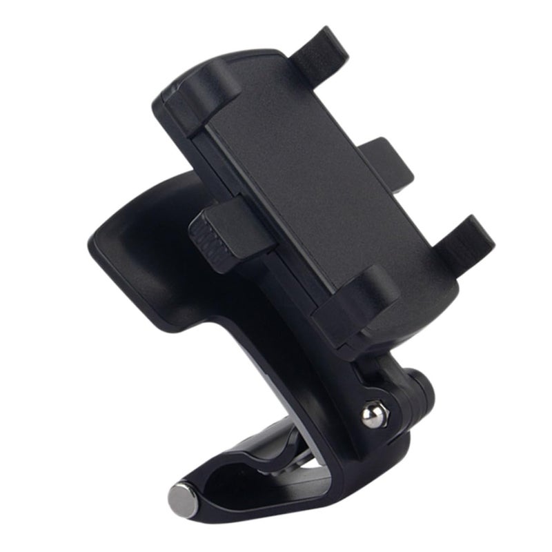 Car Phone Holder Sun Visor Mount with Pressure Spring for Dashboard Mirror Desktop - Image 2