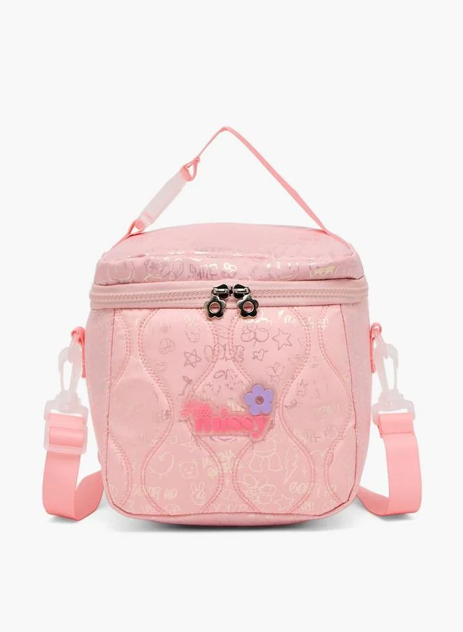ليتل ميسي Quilted School Lunch Bag For Girls 13 Years+ With Detachable Strap - 15x18x18 CM