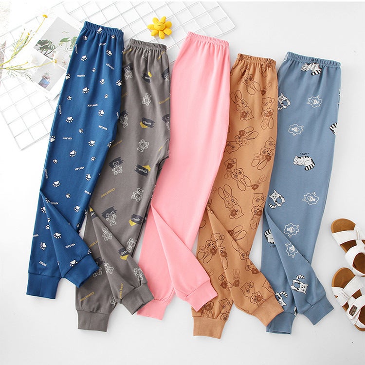 Plus-Size Children'S Base Layer Cotton Thermal Pants Single Pants For Boys And Girls, Large Cotton Thermal Pants Single Piece - Image 3
