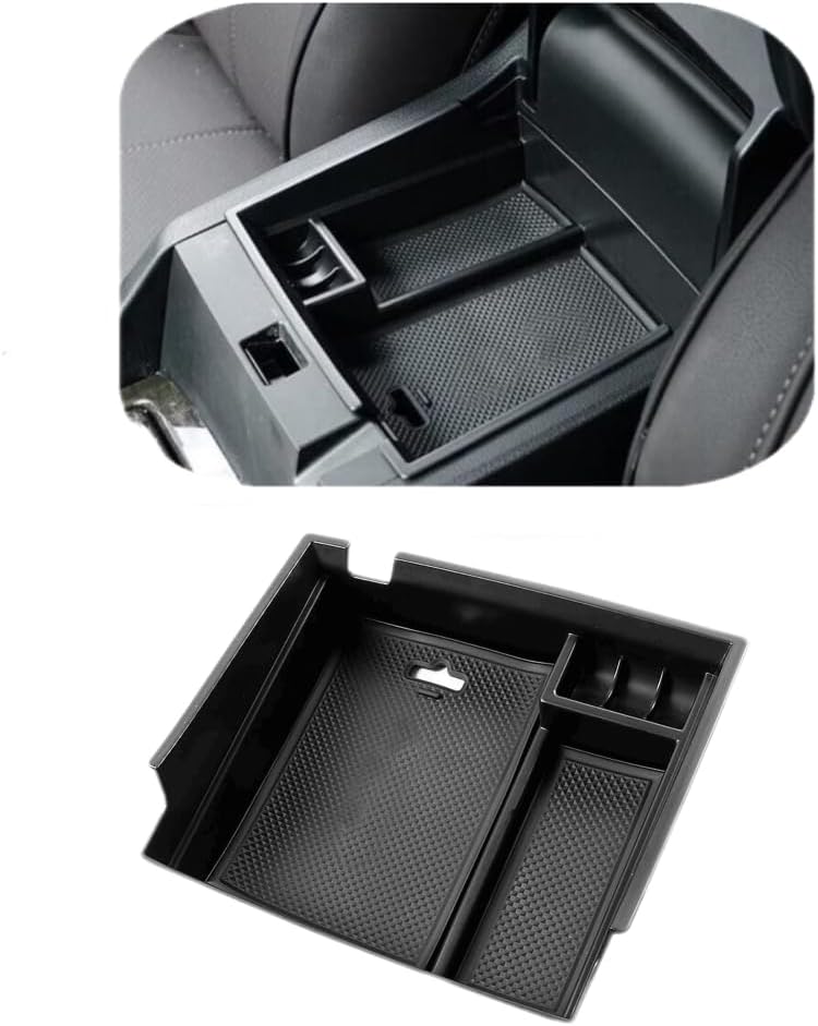 Vesul Center Console Armrest Storage Box Compatible with Honda Accord Sedan 2013 2014 2015 2016 2017 ABS Tray Insert Organizer Glove Pallet Black - Image 1