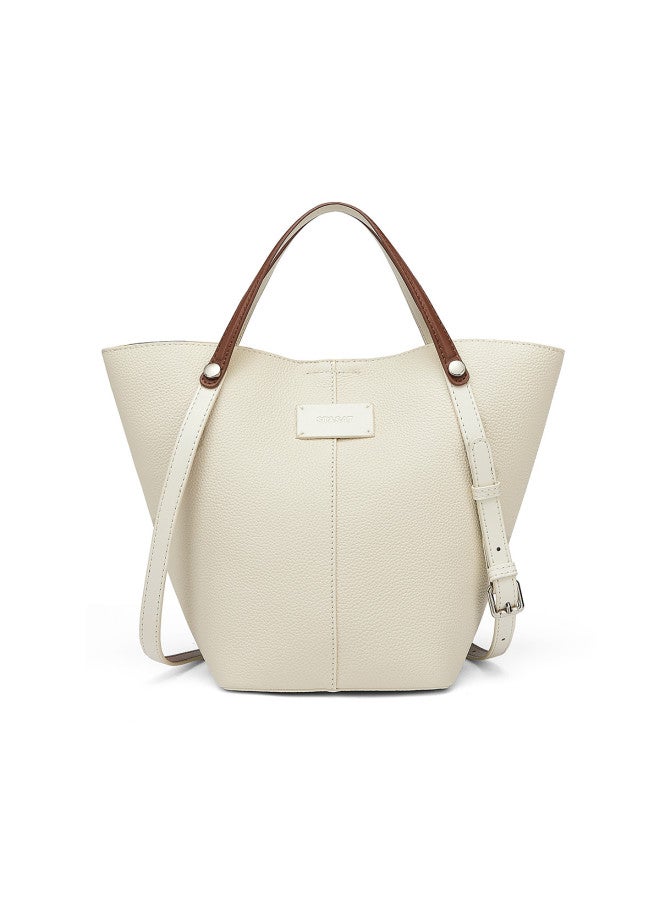 St&Sat Textured Bucket Bag, Handbag, Underarm Shoulder Bag, Commuter Minimalist Mother-daughter Bag For Women - Image 5