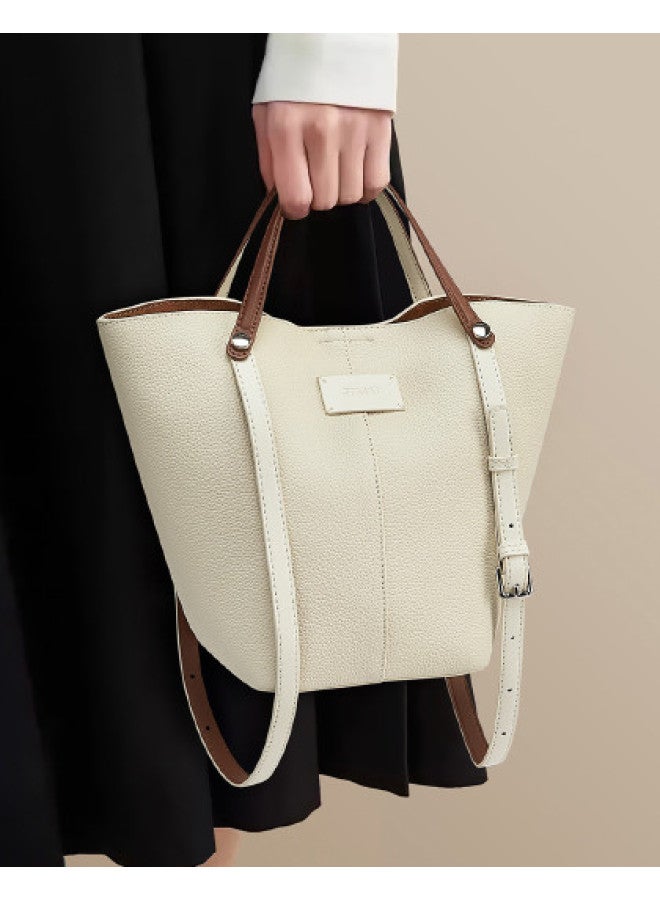 St&Sat Textured Bucket Bag, Handbag, Underarm Shoulder Bag, Commuter Minimalist Mother-daughter Bag For Women - Image 1
