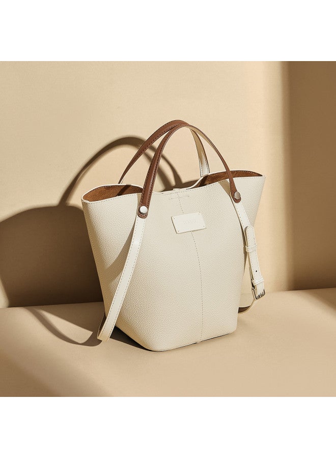 St&Sat Textured Bucket Bag, Handbag, Underarm Shoulder Bag, Commuter Minimalist Mother-daughter Bag For Women - Image 4