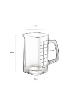 Square Measuring Cup Shot Glasses With handle, 4 Ounce/120ML V-Shaped Spout Espresso Glass Cup Liquid Heavy High Wine Separator Glasses (Black Line+Red Line) - pzsku/ZB899710383E252AC0D8AZ/45/_/1717029644/0ef08689-3a66-4f45-a2eb-a21b2882268b