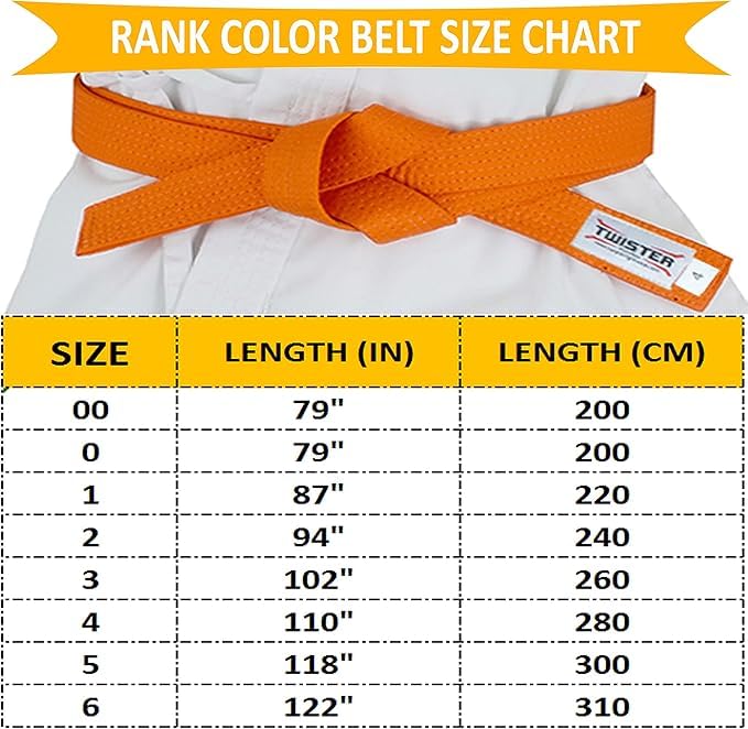 TWISTER RANF Belts for Martial Arts (Yellow, 3) - Image 2