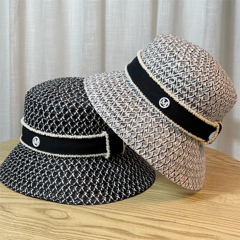 Tassel Straw Hat Wide Brim Beach Cap Woven Straw - Image 4
