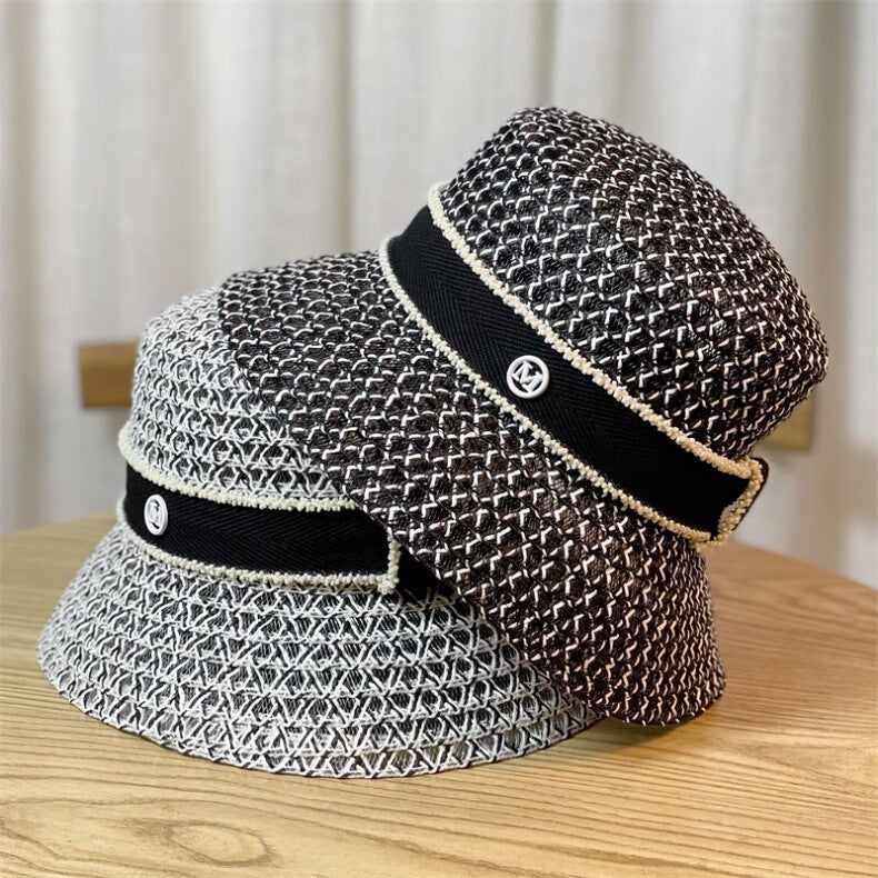 Tassel Straw Hat Wide Brim Beach Cap Woven Straw - Image 2