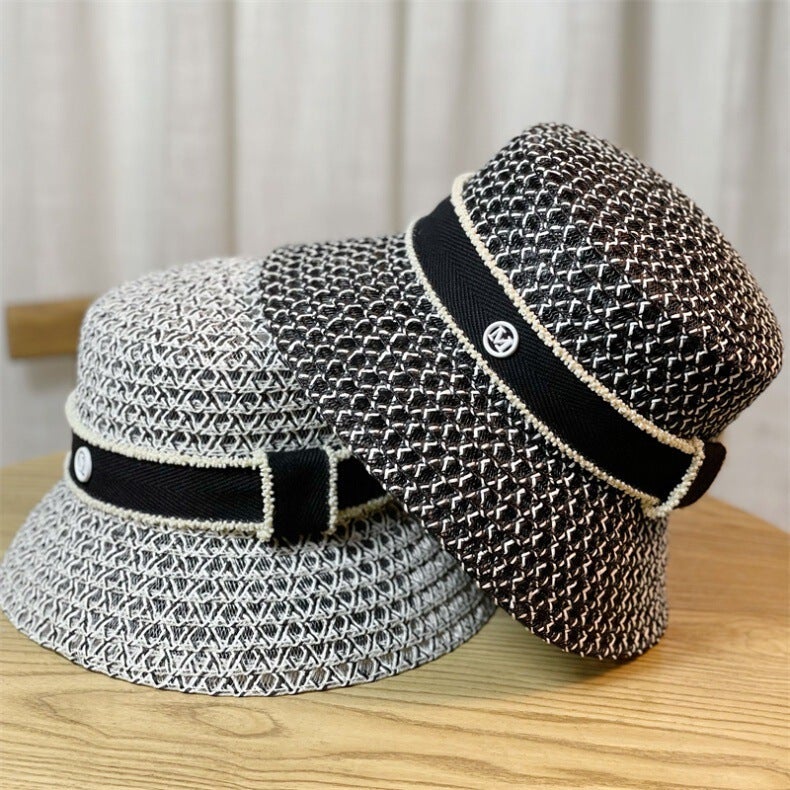 Tassel Straw Hat Wide Brim Beach Cap Woven Straw - Image 3