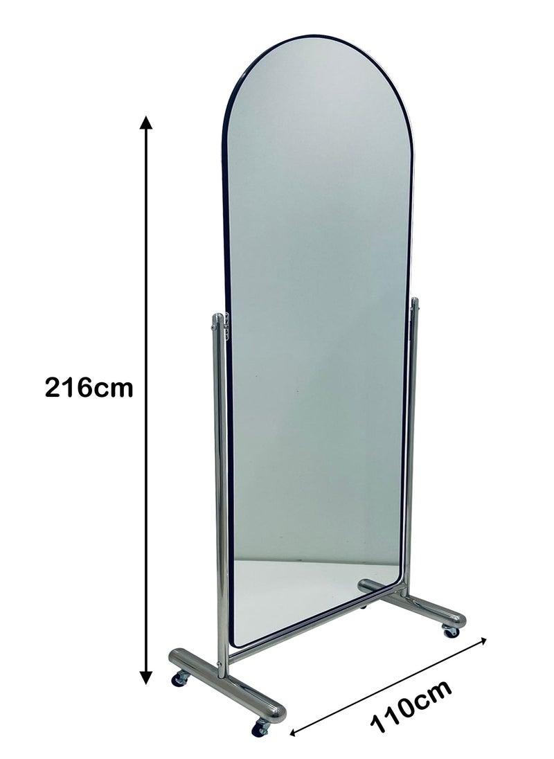 Generic - Full-length Mirror with Movable Wheels 110*216 CM - Image 1