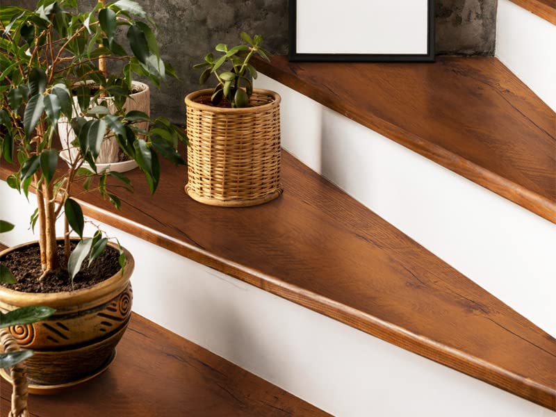 EeeComing Contact Paper Countertop Peel and Stick Wallpaper Wood Brown Wall Paper Wood Grain Contact Papers Removable Wallpaper Waterproof Self Adhesive Wallpapers Roll Brown 118Inx15.7In - Image 3