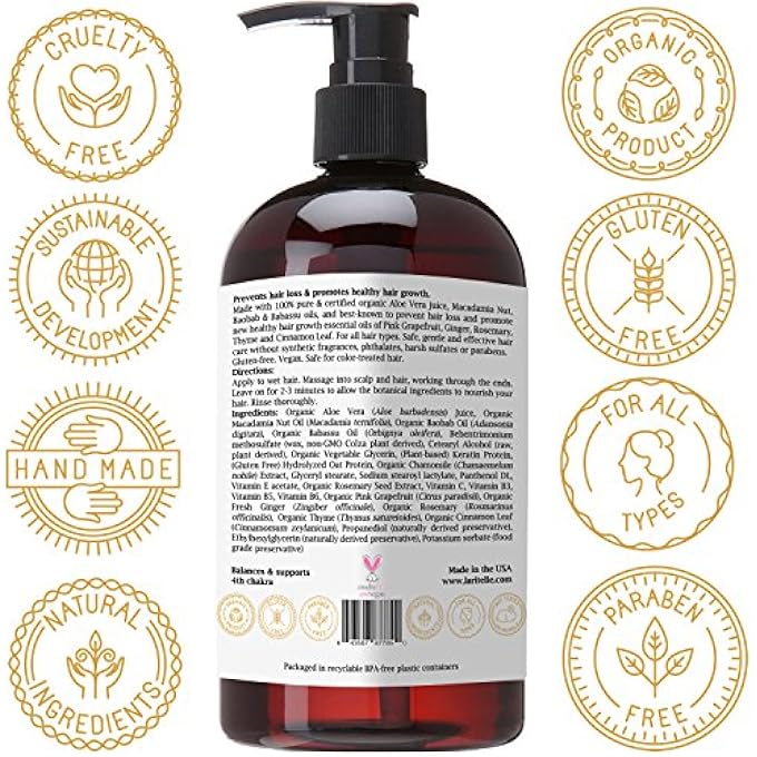 Laritelle ORGANIC CONDITIONER NATURE'S LOVE 16 OZ - Image 2