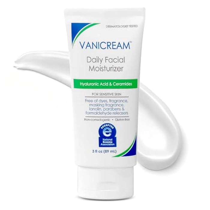 Vanicream Daily Facial Moisturizer With Ceramides and Hyaluronic Acid - Formulated Without Common Irritants for Those with Sensitive Skin, 3 fl oz (Pack of 1) - Image 1