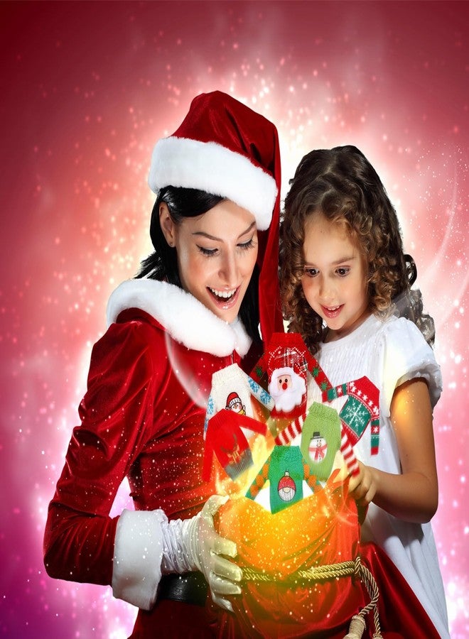 Aoriher 12 Pcs Christmas Accessories Clothes Accessory Sweater Set Knitted Clothing Elk Christmas Tree Snowflake Print Set (Snowflake) - Image 3