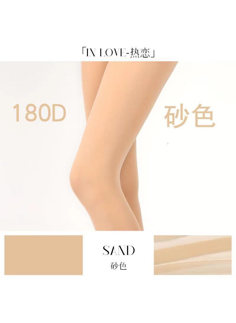 Generic - Hot Love Spring Autumn Thick Black Stockings High Elasticity Soft No Trace Matte TightsSand color 180D wear (suitable for 0-10 degrees) Sand color 180D wear (suitable for 0-10 degrees) - Image 1