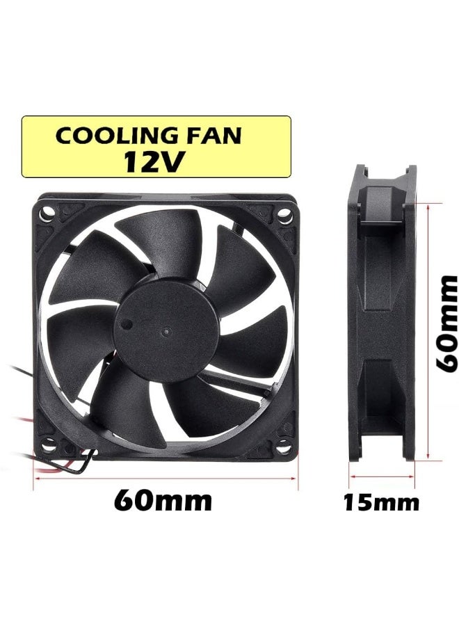 melfi Melfi Silent Brushless Cooling Fan  Ultra-Quiet Fan For Cpu, Gpu, Pc Case, Diy Electronics, Networking And Home Devices | Airflow, Long Lifespan, Multi-Purpose Use (12V, 60X60X15Mm)  - Image 2