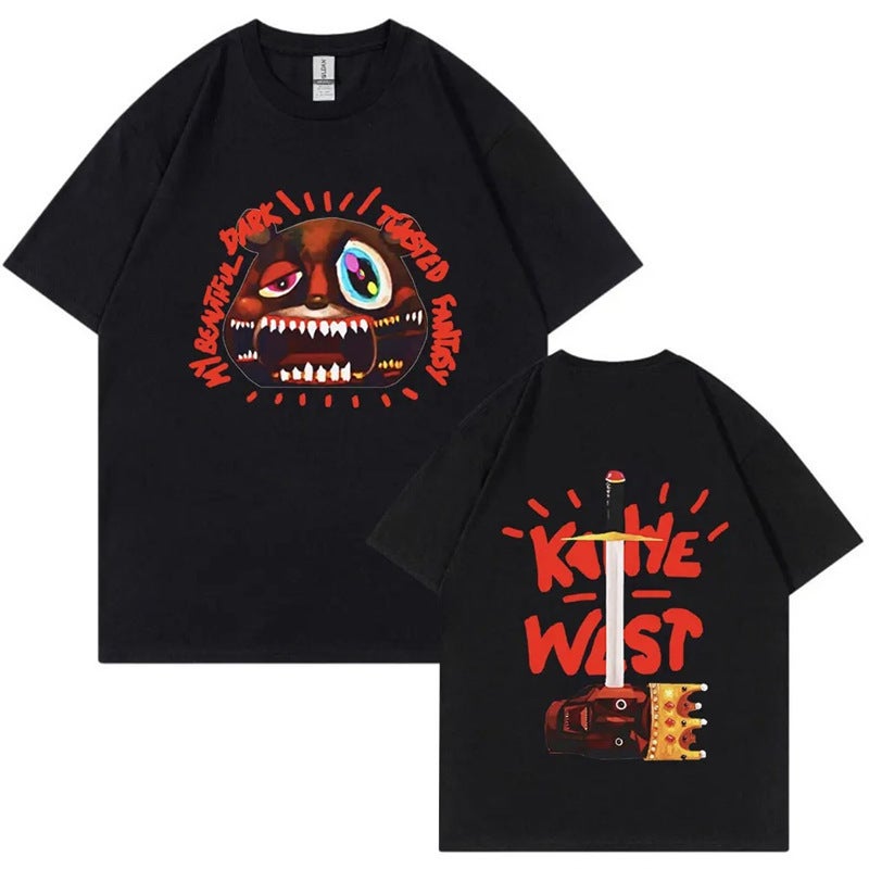 Rapper Kanye West T Shirt Music Album Graduation Graphic T-Shirts - Image 1