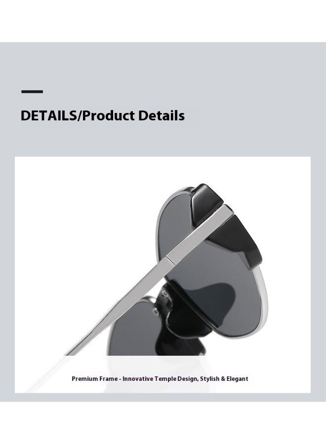 نظارات شمسية نسائية عصرية عالية الجودة مقاومة للأشعة فوق البنفسجية من المعدن بتصميم هيب هوب نظارات شمسية عتيقة - Image 4