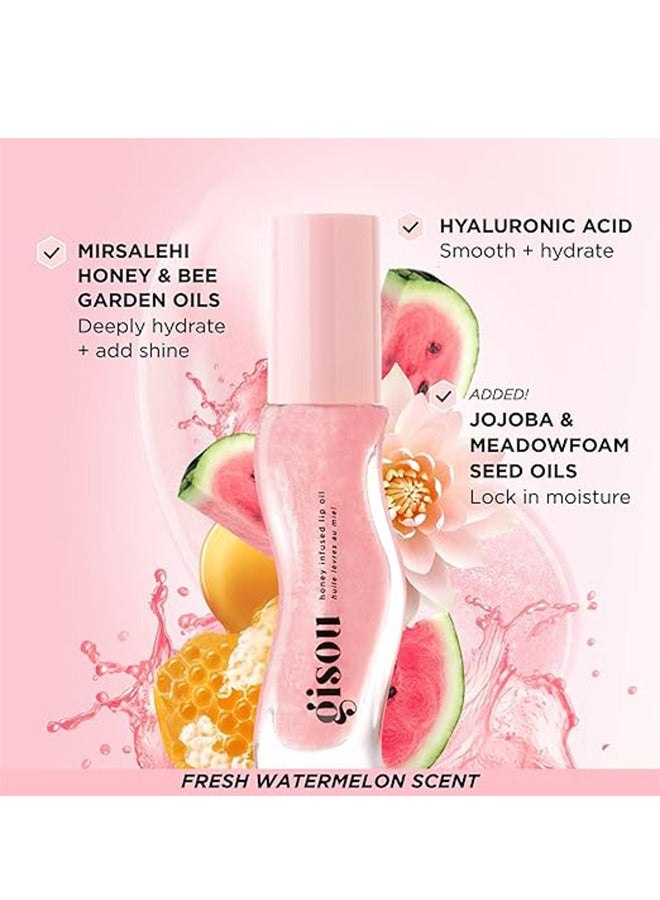 Gisou Honey Infused Lip Oil, Watermelon Sugar, 8 ml - Image 2