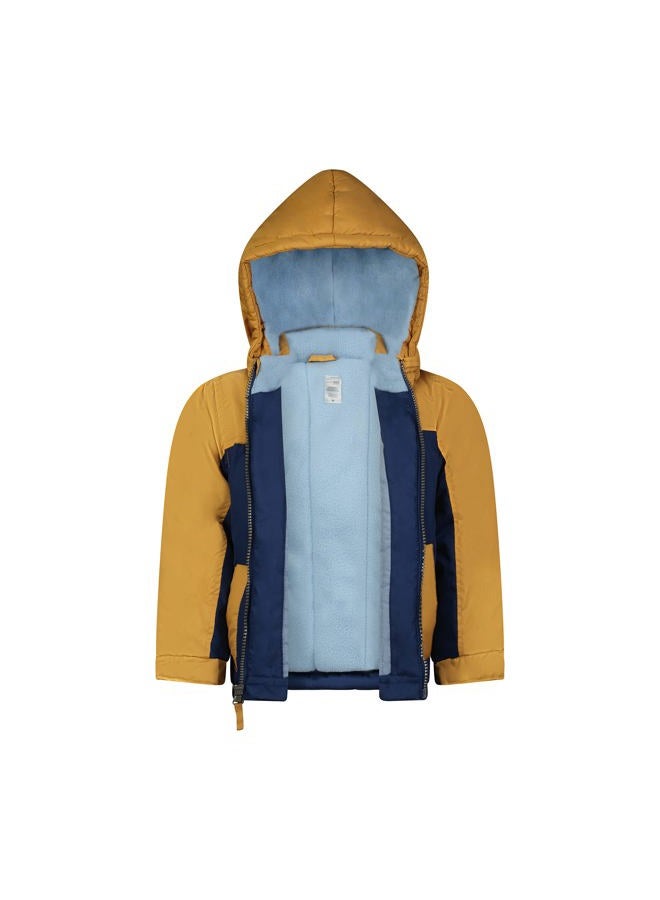 Simple Joys Simple Joy by Carter's Baby Boys' Water-Resistant Snowsuit Set-Hooded Winter Jacket, Khaki/Navy, 12 Months - Image 2